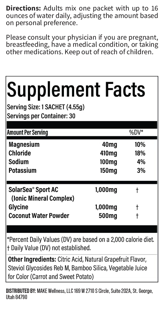 MAKE Wellness Hydrated - Grapefruit