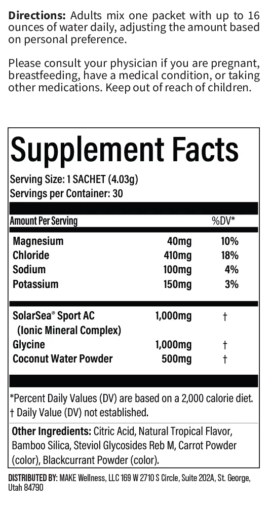 MAKE Wellness Hydrated - Tropical