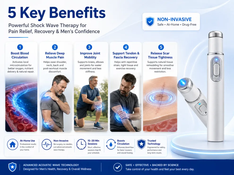 Ultrasonic Shock Wave Therapy Massager