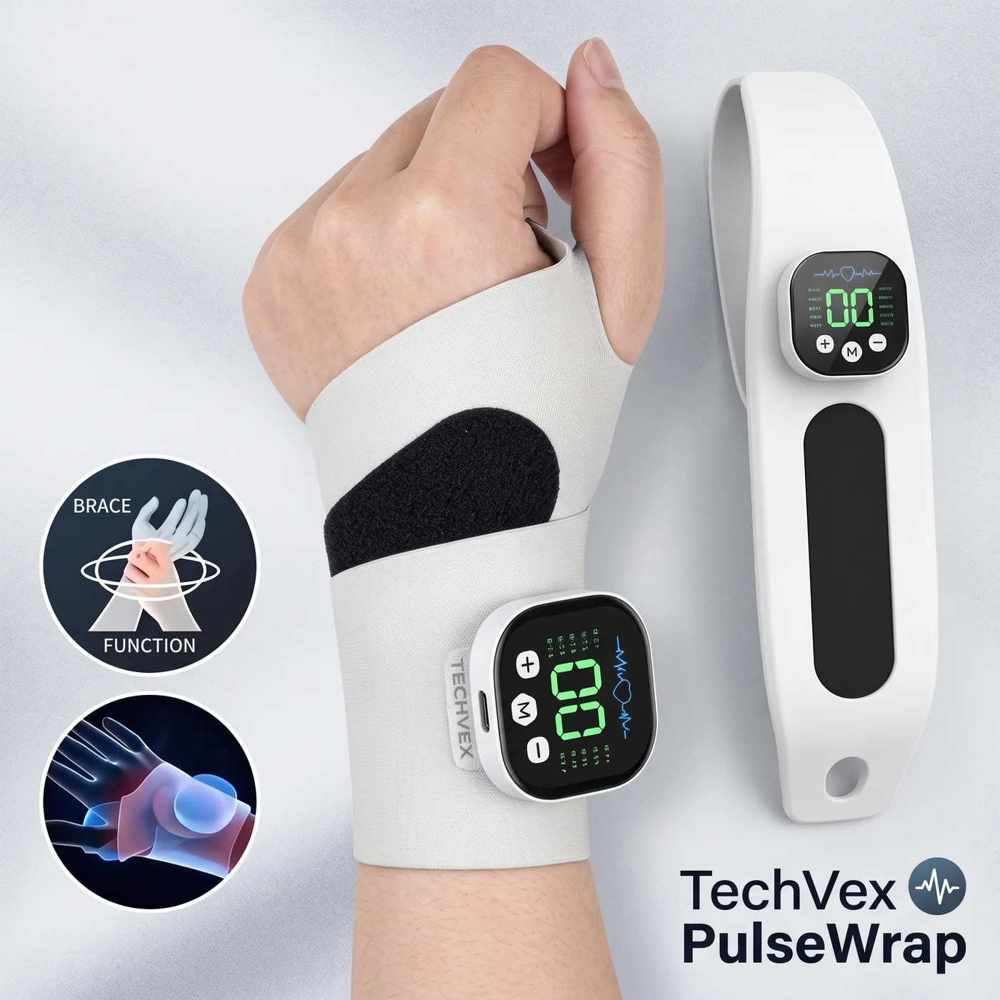 TechVex PulseWrap EMS Hand Wrist Massager
