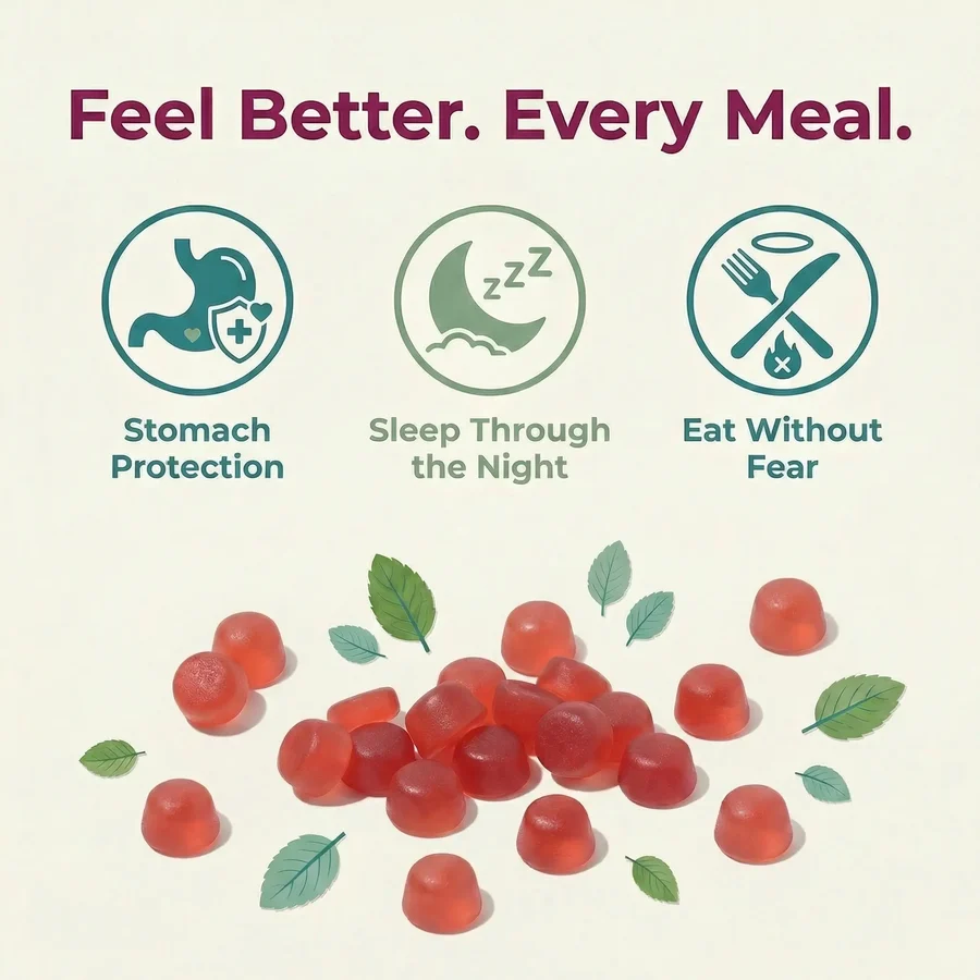 Belly Beans Reflux Relief Extra Strong DGL Gummies